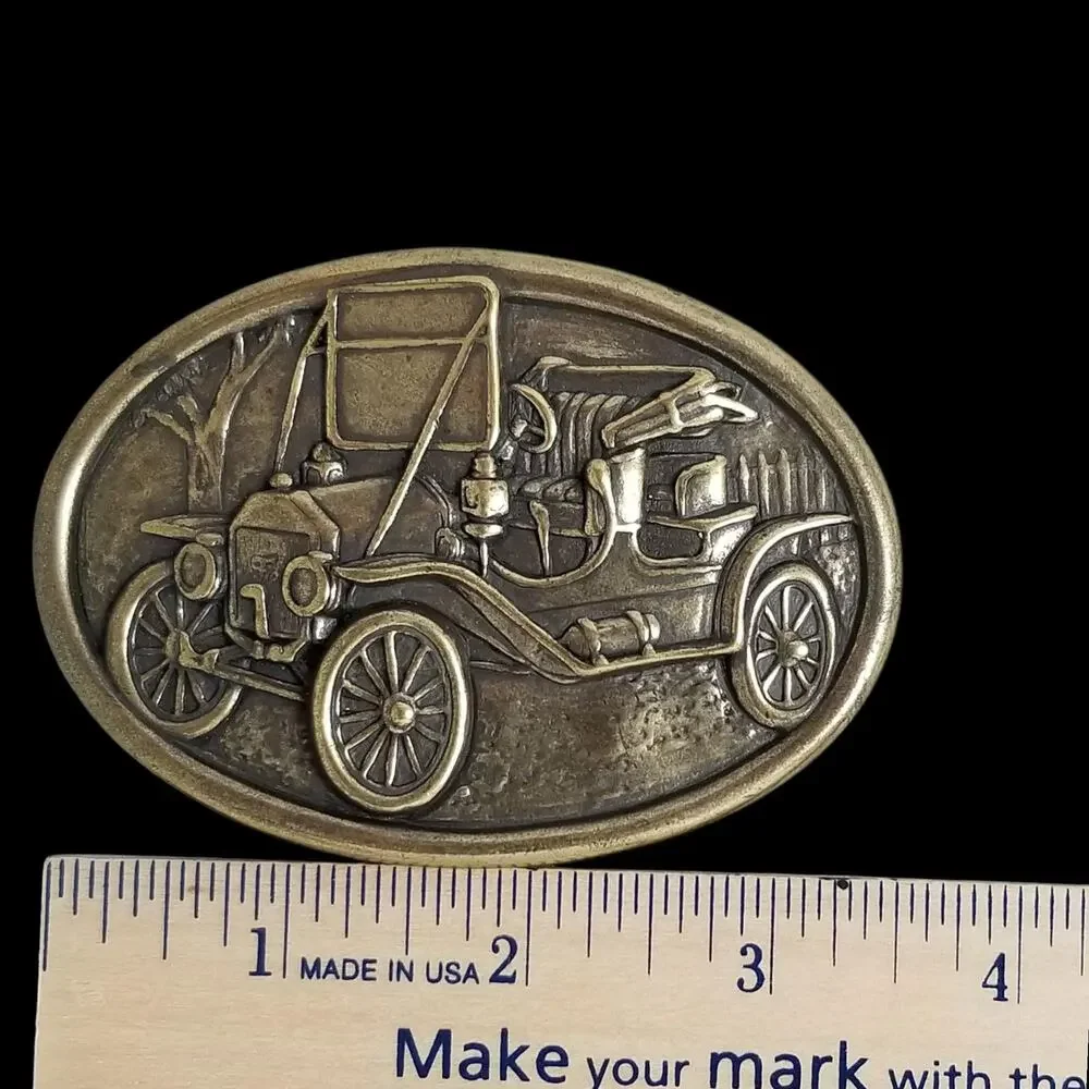 Vintage Belt Buckle Brass Avon Ford Model‎ T Car Automobile Ford Motor Company